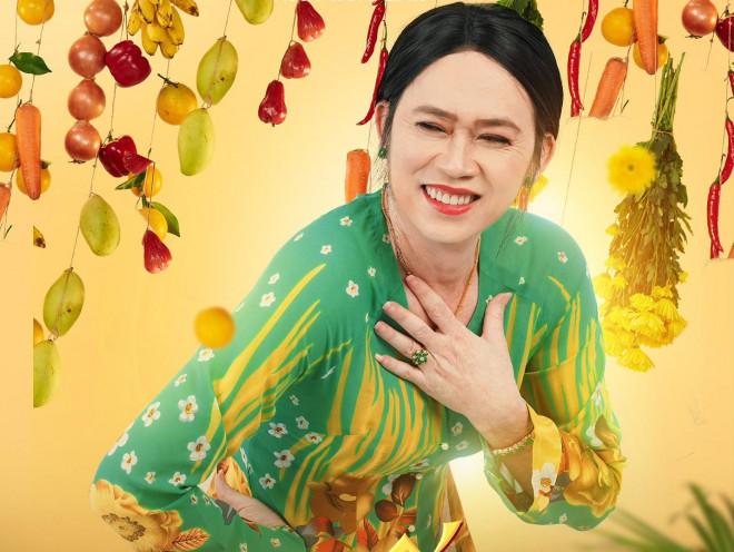 Nghệ sĩ Hoài Linh với tạo hình trong phim "Mến gái Miền Tây"