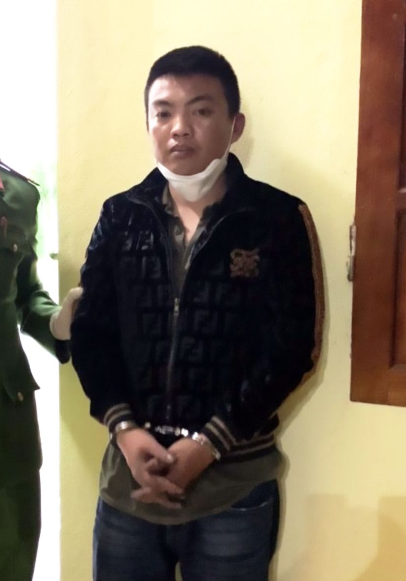 Nguyễn Chí Tuấn tại thời điểm bị bắt giữ.