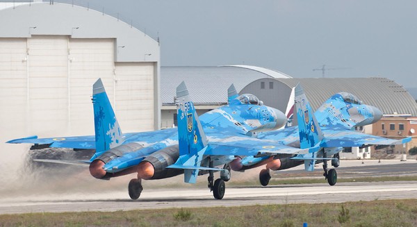 Chiến đấu cơ Su-27 của không quân Ukraine.