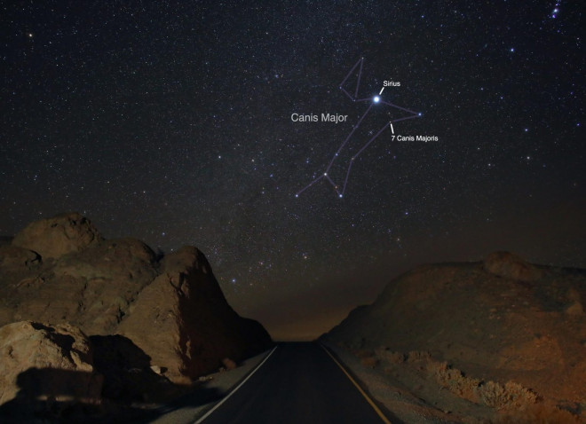 Cách xác định chòm sao 7 Canis Majoris - Ảnh: NASA/Bill Dunford