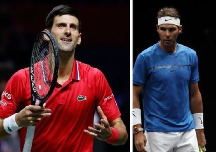 Djokovic (áo đỏ) bị chê, Nadal được huyền thoại khen hết lời