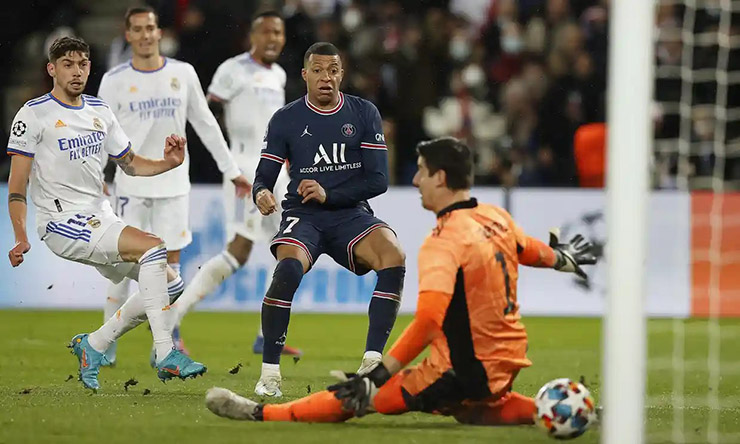 Mbappe ghi bàn cuối trận giúp PSG thắng nhọc Real Madrid ở Paris