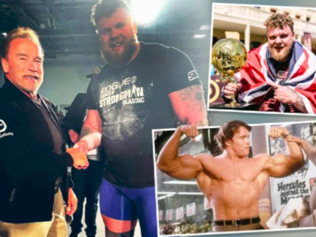 Thể thao - "Kẻ huỷ diệt" Schwarzenegger như bị người khoẻ nhất hành tinh "nuốt chửng"