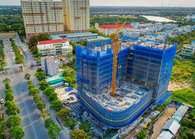 Viva Plaza đã xây đến tầng 12, hoàn chỉnh mọi thủ tục pháp lý nhưng mức giá vô cùng hấp dẫn.