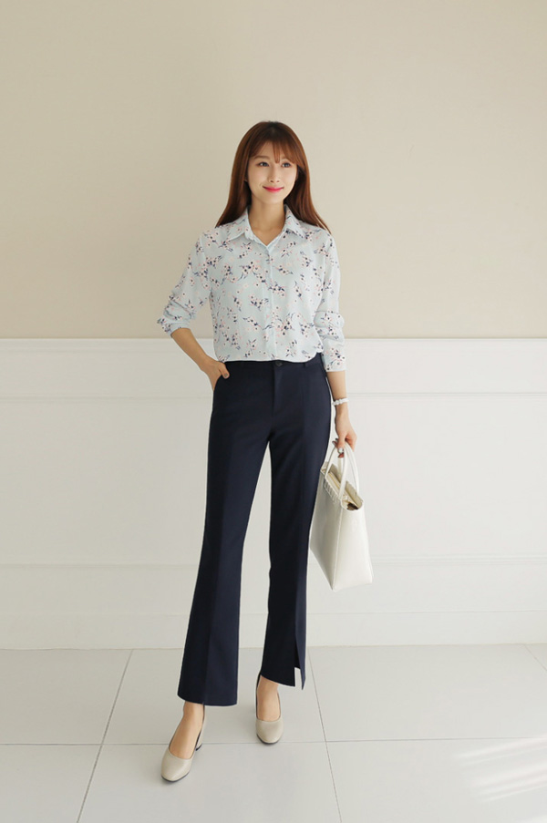 6 ways to wear youthful and chic fabric pants for the office girl - 3