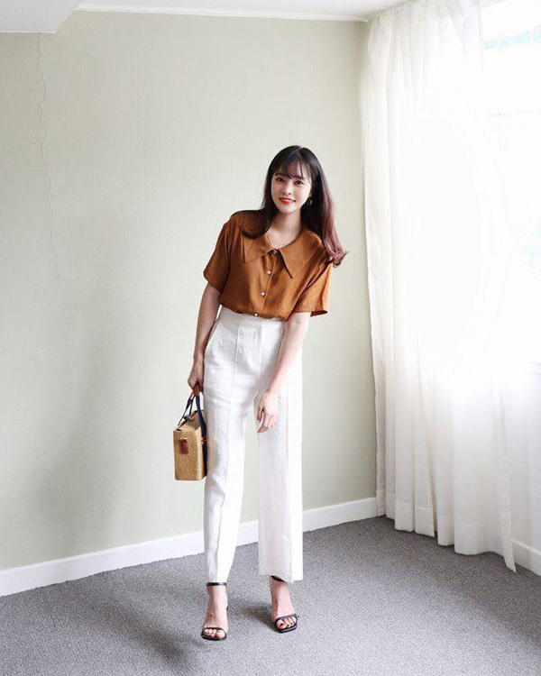 6 ways to wear youthful and chic fabric pants for the office girl - 5