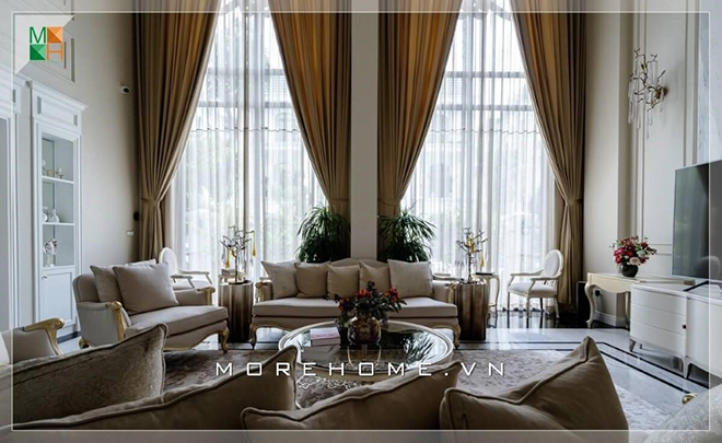 Nội thất tân cổ điển sang trọng quý phái là một trong những thế mạnh của xưởng gỗ Morehome