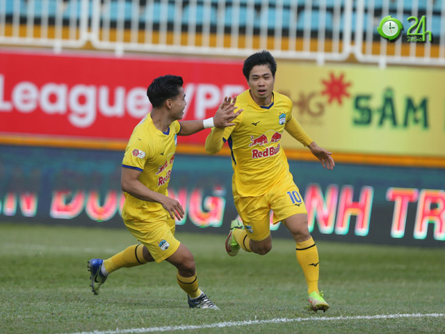 Vỡ òa Công Phượng đá nối tuyệt đẹp ”mở hàng” cho HAGL ở V-League