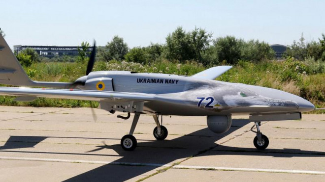 Máy bay chiến đấu không người lái Bayraktar TB2 của Ukraine. Ảnh: MILITARY LEAK