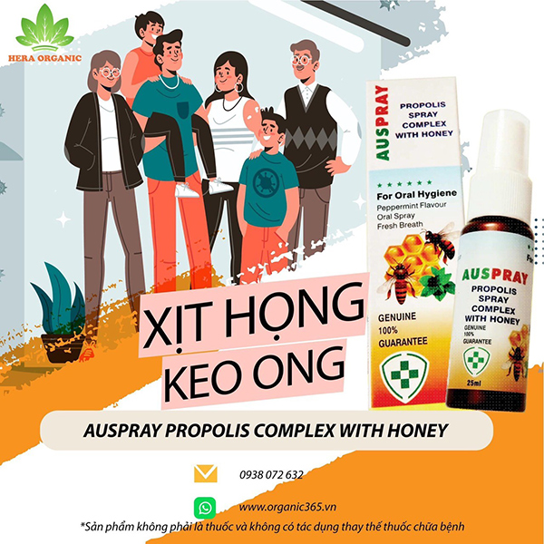 Tác dụng không ngờ tới của xịt họng keo ong Auspay Propolis Complex With Honey - 3