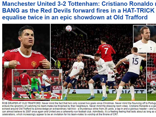 Manchester United win Tottenham: British newspapers think Ronaldo is 15 years younger, Roy Keane defends Maguire