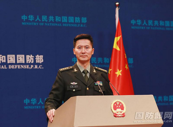 Phát ngôn viên Bộ Quốc phòng Trung Quốc Tan Kefei. Ảnh: MOD.GOV.VN