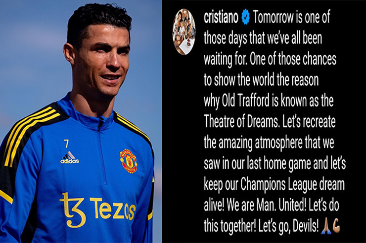 Ronaldo viết tâm thư trước đại chiến với Atletico Madrid