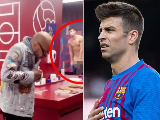 Bóng đá - Pique bị SAO Barca "bán đứng": Lộ clip khỏa thân trong phòng thay đồ gây choáng