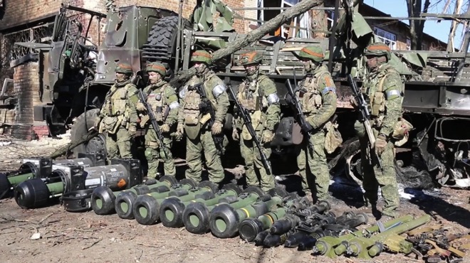 Các trang thiết bị phương Tây do quân đội Nga thu giữ trong chiến dịch ở Ukraine.