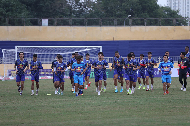 Toàn đội HAGL đang tích cực tập luyện để đạt thể trạng tốt nhất trước thềm AFC Champions League 2022