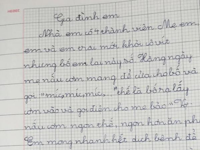 Bạn trẻ - Cuộc sống - Học sinh viết văn miêu tả gia đình mắc COVID-19 khiến cộng đồng mạng cười lăn lộn