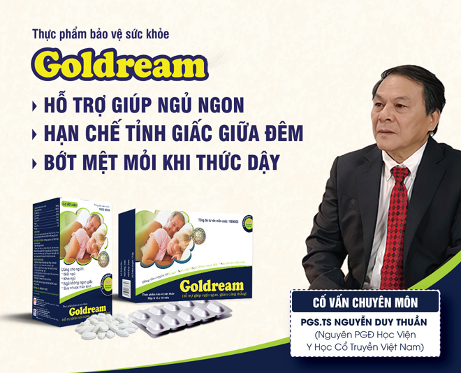 Ai bị mất ngủ, khó ngủ, ngủ không sâu giấc: Dùng ngay Goldream!