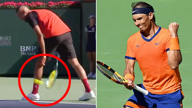 Kyrgios indiscriminately served the ball through his legs, was taught a lesson by Nadal - 1