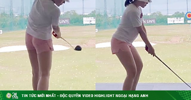 Tram Anh wears “gym disaster” pants to play golf controversially-Fashion