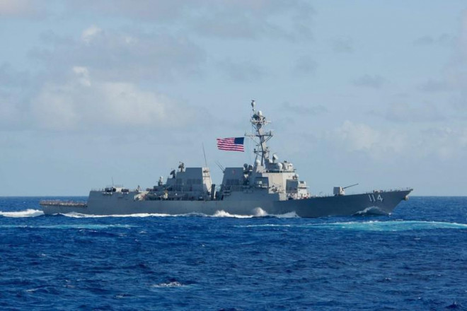 TQ gọi&nbsp;chuyện tàu khu trục Mỹ đi qua eo biển Đài Loan là hành động "khiêu khích". Ảnh: Hải quân Mỹ