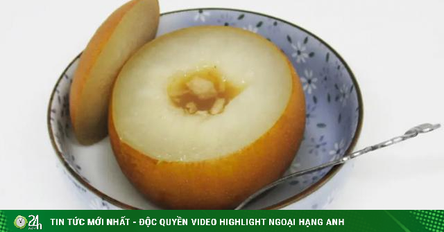 How to make steamed pears with honey, a panacea to treat coughs, and effectively moisturize the throat