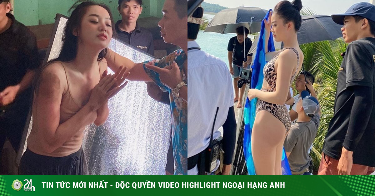 Hoang Hai Thu revealed bruised photos, revealing hot scenes in the hottest movie “Criminal Police” VTV