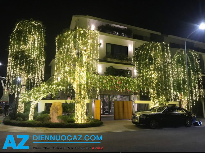 Điện nước AZ Thi công đèn led trang trí cây xanh đô thị