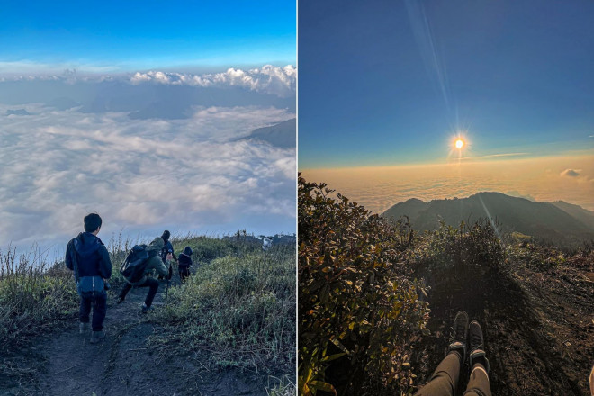 Holding 3 million while climbing Lao Than mountain and hunting clouds as beautiful as a fairy scene - 12