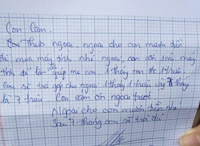 Bé gái viết tâm thư hỏi vay tiền bà ngoại kèm kế hoạch trả nợ chi tiết khiến dân mạng đứng hình - 1