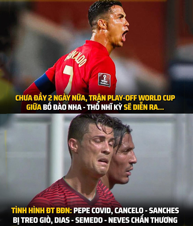 Tình hình rắt "ban căng" cho Ronaldo và Bồ Đào Nha.