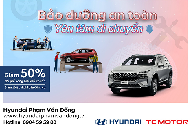 Hyundai Phạm Văn Đồng triển khai chương trình khuyến mại dịch vụ “Bảo dưỡng an toàn – Yên tâm di chuyển” - 1