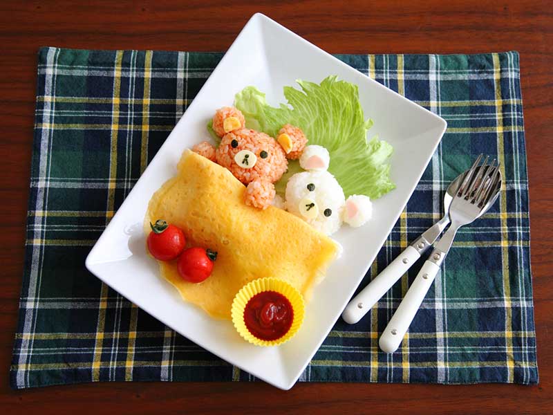 The Japanese tell you to make a super cute bear-shaped egg fried rice dish, extremely simple - 1