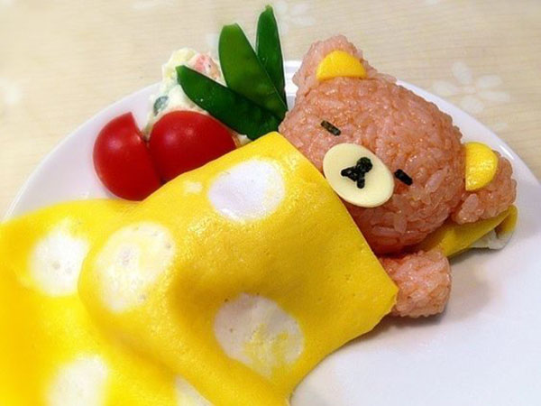 The Japanese tell you to make a super cute bear-shaped egg fried rice dish, extremely simple - 9