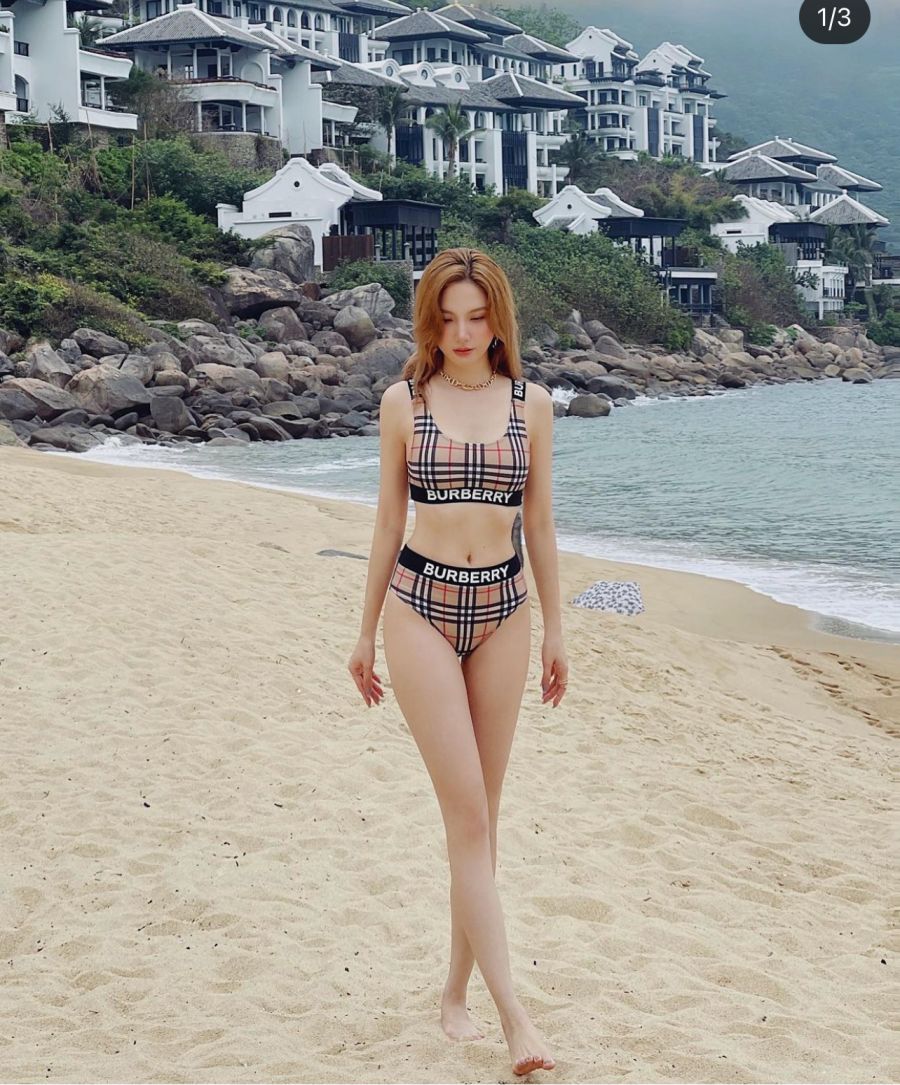 The girl's hot beach fashion makes Tuan Hung " hard-working&# 34;  - 3