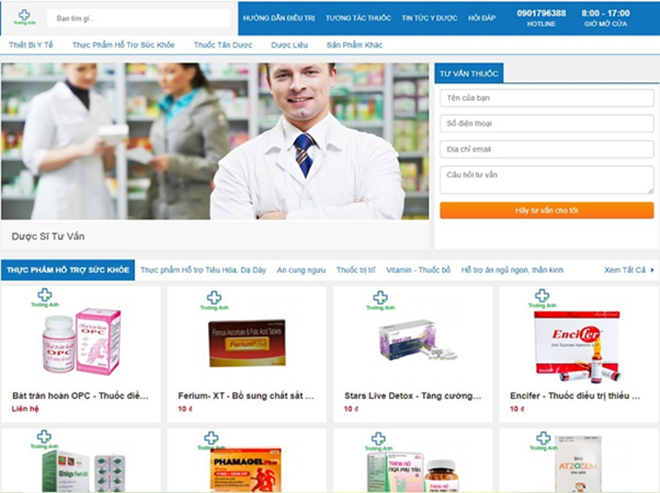 Website của Công Ty TNHH Trường Anh Pharm