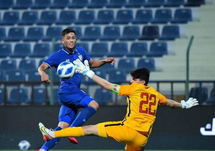Soccer video U23 Thailand - U23 Qatar: Eye-catching double, turning point 32 - 1