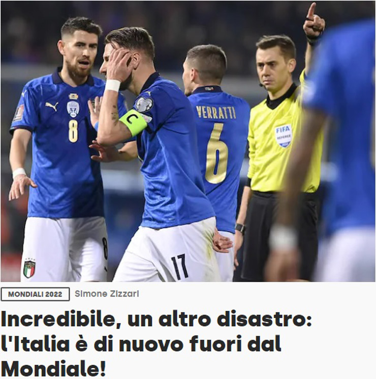 Italia bị loại sốc khỏi World Cup: Báo chí Ý &#34;không thể tin nổi&#34; thảm họa - 4