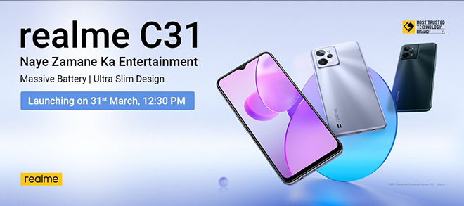 Ra mắt Realme C31 thiết kế siêu đẹp, giá chỉ từ 2,5 triệu - 3