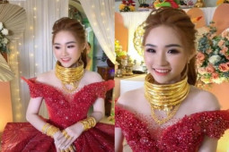 Bạn trẻ - Cuộc sống - Cô dâu Bạc Liêu đeo vàng trĩu cổ kín tay, dân mạng ao ước được như "vợ người ta"