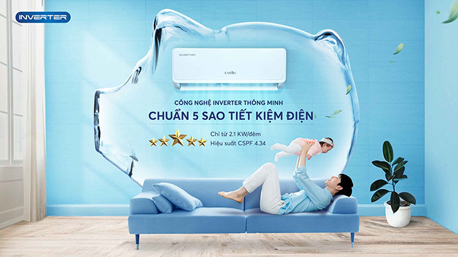 Điều hoà thông minh Karofi được trang bị công nghệ Inverter