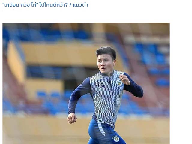 Bóng đá - Báo Thái Lan khuyên Quang Hải: Nếu không ra châu Âu thì đá giải nào châu Á?