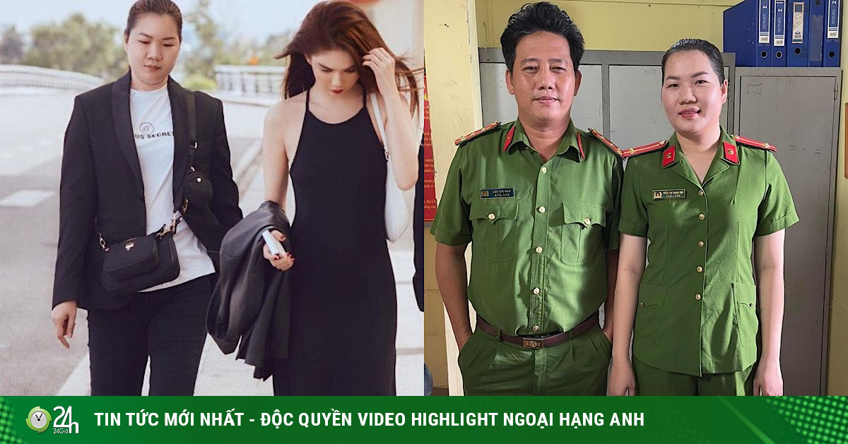 Tra Vinh’s long-legged assistant suddenly wears a police uniform for a movie