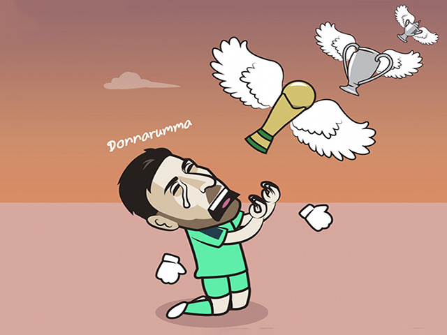 Tranh vui - Ảnh chế: Donnarumma liên tiếp nếm mùi thất bại "cay đắng"