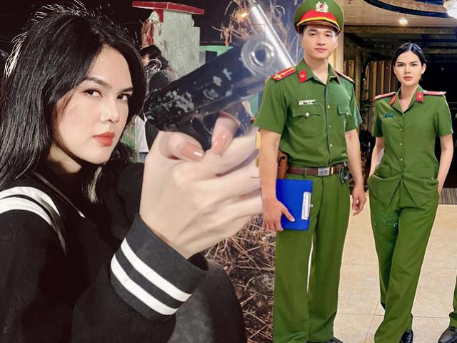 Giải trí - Lê Ngọc Trinh mặc trang phục Công an trong cảnh trấn áp tội phạm lúc nửa đêm