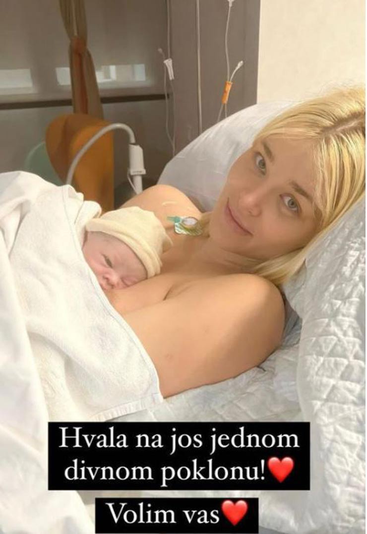 Luka Jovic hạnh phúc khoe ảnh vị hôn thê Sofija Milo và đứa con sơ sinh của họ 