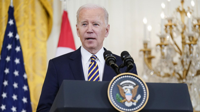 Tổng thống Joe Biden phát biểu hôm 29-3. Ảnh: AP