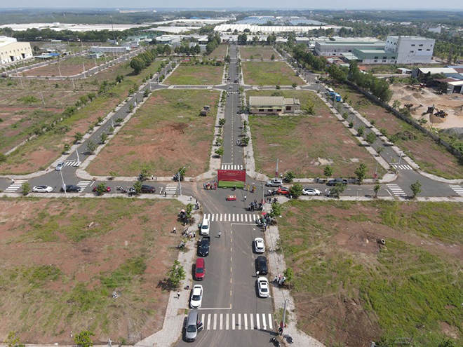 Toàn cảnh&nbsp;dự án khu dân cư Mỹ Khánh Vy từ trên cao