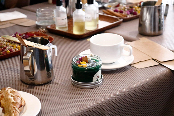 Một trong các sản phẩm nến thơm tại workshop