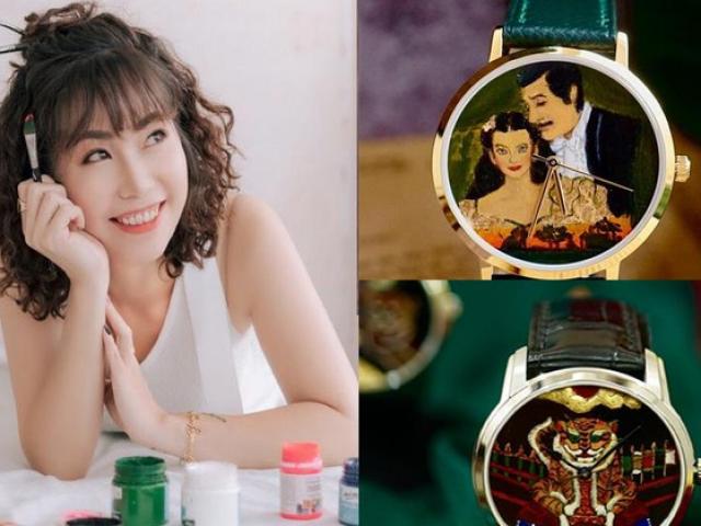 Bạn trẻ - Cuộc sống - Nữ họa sĩ có tài vẽ tiểu họa tranh dân gian trên mặt đồng hồ qua kính hiển vi